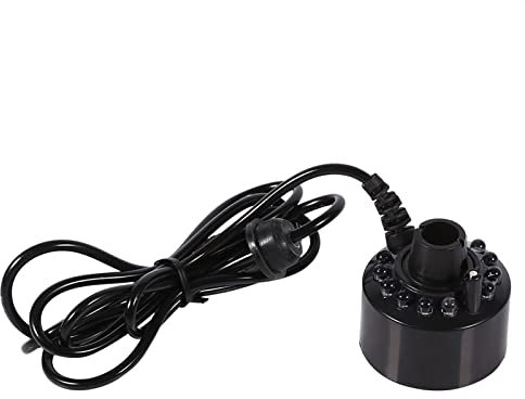 LED-Luftbefeuchter mit Farbwechsel, Ultraschall-Nebelmacher, Wasserteich-Luftbefeuchter, 12 LEDs für Steingartenbrunnen