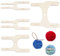 BENECREAT 4PCS 8 Größen hölzerne Pompom Maker Fluff Ball Weaver, H-förmige Wolle Ball Making Tool Holz Pom Pom Maker Kit für Nadel Handwerk DIY Wolle stricken Handwerk