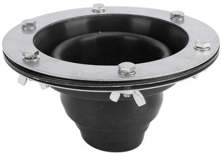 Zelt-Rauchanschluss-Set, Bell-Zelt-Ofenheber-Set, Hochtemperatur-Silikon-Rohrmanschette, Dach-Rohranschluss-Set, Kompatibel mit Dreiwandigen Rohrabschnitten (Schwarz)