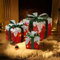 LEADZM weihnachtsdeko Geschenke 3er Set 60LED Weihnachts Dekoboxen warm weiß beleuchtet Batterie betrieben deko Geschenke Weihnachten