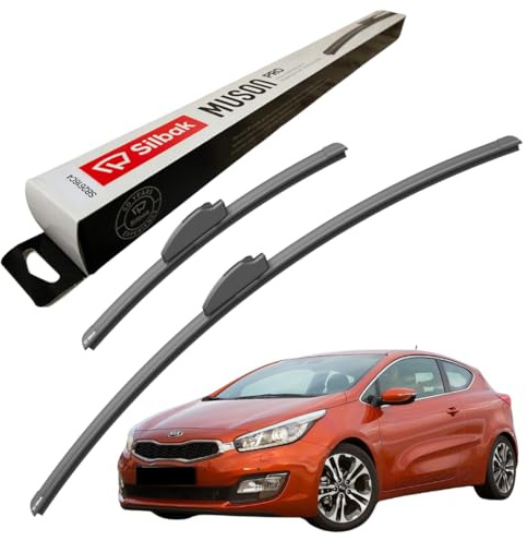 Silbak Windscreen Wipers, for KIA PRO CEE'D (01/2013-02/2019) Front Wiper Blades, 650mm/350mm