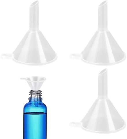 3PCS Mini Funnels for Filling Small Bottles Plastic Small Funnels for Filling Bottles Precision Filling Funnel for Atomizers Bottles Liquid Small Funnels for Filling Small Mini Bottles or Containers