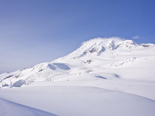 1000 Teile Puzzle,Geschicklichkeitsspiel für die ganze Familie,-Berg, Schnee, Natur, Weiß 75x50cm