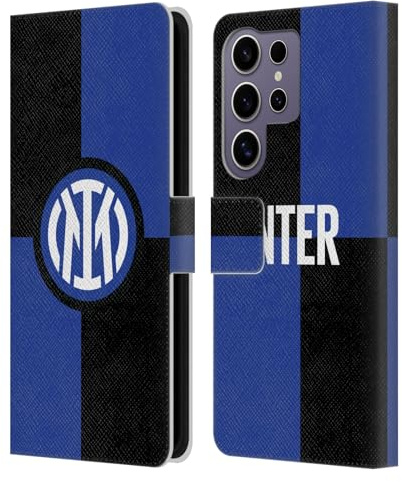 Head Case Designs Licenza Ufficiale Inter Milan Bandiera Distintivo Custodia Portafoglio in Pelle Compatibile con Samsung Galaxy S25 Ultra
