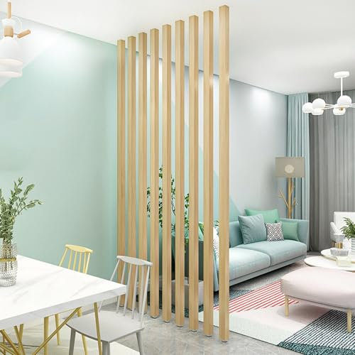 Raumteiler Sichtschutz Trennwand Stellwand Raumtrenner Für Zimmer Japanischer Stil, Hölzernes Wandtrennungspfosten Raumtrenner Pole, Boden Bis Decke / Theke Stellwand Säulen(95cm/3.1ft/37.4 High)
