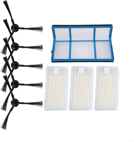 Kit de accesorios para robot aspiradora, para ILIFE V3s V5 V5s Pro para Medion MD16192 MD18500 MD18501 MD18600 - Incluye prefiltro, filtros, cepillos laterales