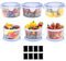 Frischhaltedosen mit Deckel, 6 Pack 300ML Rund Meal Prep Boxen, BPA-frei, Plastikschüssel Luftdicht Auslaufsicher, Gefrierdosen Set 12er-Pack (6 Behälter+6 Deckel)