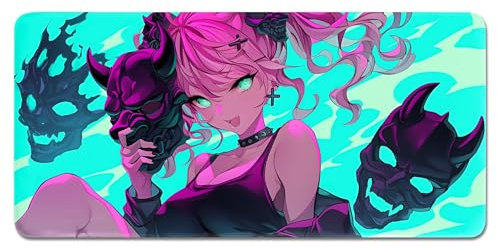 Custom Anime Mouse Pad - XL Large Gaming Mouse Mat | Personalized High-Contrast XXL Office Laptop Computer Dual Monitor Setup Accessories