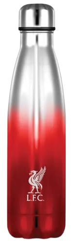 Liverpool FC Water Bottle Stainless Steel Metallic Flask Ombre Bottle Official Merchandise
