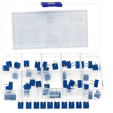 50Pcs 10values 3362 Potentiometer Package 3362P Adjustable Resistor DIY kit 101 102 202 502 103 203 503 104 204 105 RUAJOGYNVM
