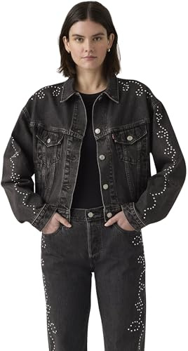 Levi's Damen Jeansjacke Shrunken 90s Trucker mit Nietendesign, Relaxed Fit