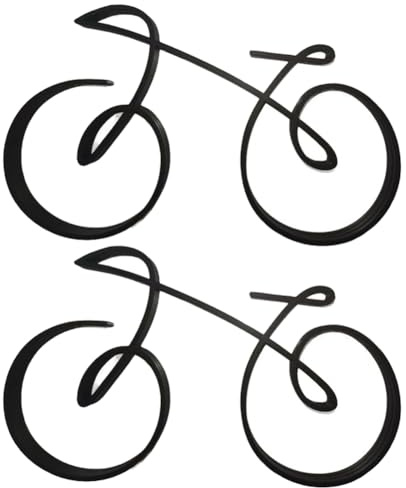 Bosiyrggrl Simple Bicycle Sculpture Indoor Desktop Decor Frame Home Decor Side Table Statue Bicyclist Gift Art Wall Decor