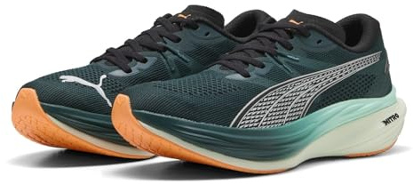 PUMA Mens Deviate Nitro 3 Running Shoes Men Road Green/Orange 10 UK