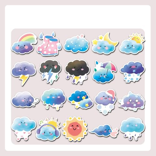 Weather Refrigerator Magnet 20 Pcs Funny Aesthetic Cartoon Weather Symbol Soft Magnetic Fridge Magnets for Whiteboard Boys Girls Kitchen Home Locker School Office Classroom Decoration