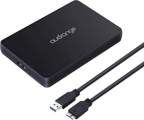 2.5 Hard Drive Enclosure, 2.5-Inch SATA to USB 3.0 Tool-free HDD SSD External Enclosure for 9.5mm 7mm External Hard Drive Case