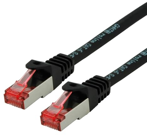 ROLINE S/FTP Patch cable Cat 6 Component Level LSOH, black, 5 m