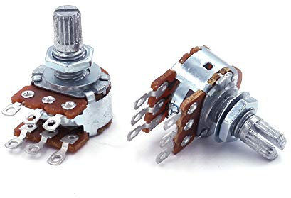 2 x Potentiometer Stereo Linear Axial 10 kOhm (B10 K), für kabellos Hat geschweißt