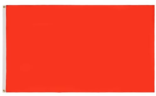 AZ FLAG - Drapeau Unicolore Rouge - 250x150 cm - Grand Drapeau De Couleur Rouge 100% Polyester Avec Oeillets Métalliques Intégrés - Pavillon 300 g