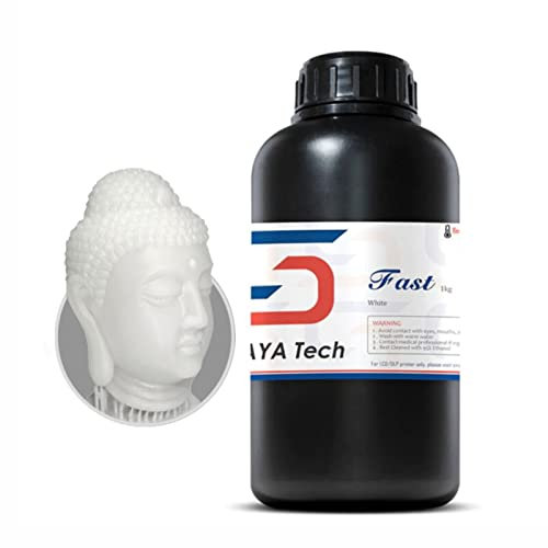 Siraya Tech Fast ABS-ähnliches 3D-Druckerharz 405 nm UV-härtendes Nicht Sprödes Hochpräzises 3D-Druck-Flüssigkeits Standard Photopolymer-Harz für LCD/DLP-3D-Druck (Weiß, 1 kg)