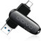 DIDIVO USB C Stick 64GB 2 in 1 USB 3.0 Typ C Speicherstick OTG Pen-Laufwerk Externer Speicher für Smartphones, Tablets, Neues MacBook, Laptops, PC (Schwarz)