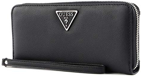 GUESS Womens Ambrose SLG Large Zip Around Accessory-Travel Wallet, Bla