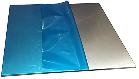 BAIWANLIN 6061 Placa Aluminio Hoja Panel Chapa Láminas Material para Corte láser CNC Metal Partes máquinas Moldes Espesor0.8mm,100mm*100mm(10pcs)
