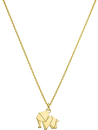 SCHOSCHON Halskette Elefant Origami 925 Silber vergoldet