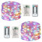 Fairy Lights Battery, 2Pack 13M 120LEDs String Lights Waterproof, with 8 Modes Remote Control Indoor/Outdoor Fairy Lights for Garden, Wedding, Party, Festival, Christmas Decorations (Multi-Coloured)