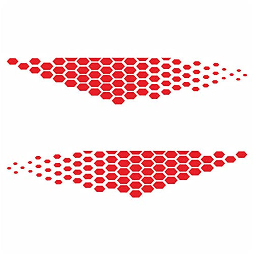 Auto Karosserie Aufkleber,Hexagon Pixel Cyber Auto Aufkleber Sticker Wasserdichte Karosserie Seiten Aufkleber Vinyl Grafik Aufkleber Abziehbild Auto Motorhaube Streifen Aufkleber für Fahrzeuge LKW SUV