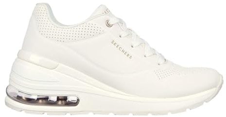Skechers Million Elevated Air, Sneakers Mujer, White, 39 EU