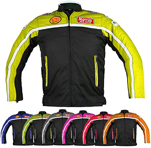 Kerozen Bambino - Chaqueta de protección transpirable para niños para motocross, para todas las cuatro estaciones, Verde Florescente, 8 años