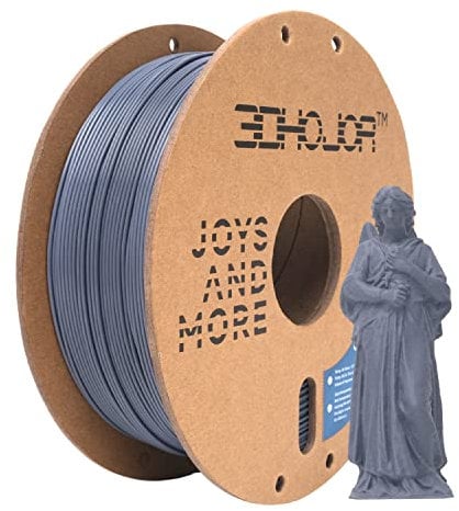 3DHoJor PLA+ Filament 1.75mm, PLA Plus 3D Drucker Filament, Stärker und Belastbar 3D Druckmaterialien, Maßgenauigkeit +/-0,02mm, PLA Pro Kompatibel mit FDM-Drucker (Grau, 1KG/Spool, 2.2LBS)