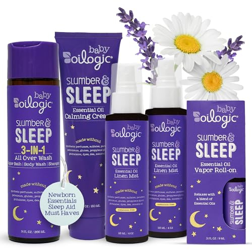 Oilogic Slumber & Sleep Bath Baby Essentials Gift Set - Baby Care Products