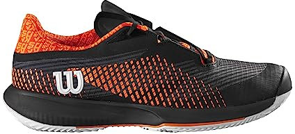 Wilson Herren KAOS Swift 1.5 Clay Sneaker, Black/Phantom/Shocking Orange, 40 2/3 EU