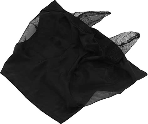 Zerodis Maschera per mosche a rete di cavalli, traspirante, estensibile, elastica, per cavalli, previene le orecchie di zanzara per la stalla (nero)