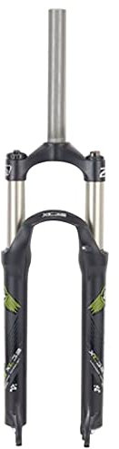 ZECHAO Federung Vorne Gabel,24inch Mechanische Verriegelung 1-1/8 Manuelle Sperrung 110mm Reise Schnellspanner for Klappfahrrad,Mountainbike Fahrrad Federgabel (Color : Green, Size : 24)