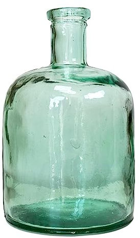 Recycled Glass Camille Bottle Vase 14x23x14cm Large Clear Flower Table Centrepiece Decor 2L