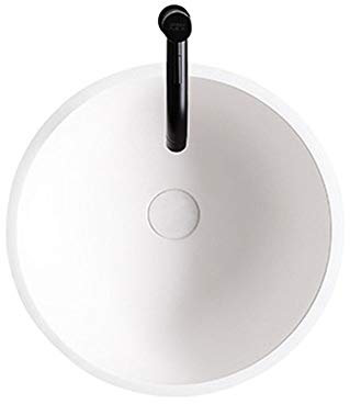 Lavabo sobre encimera Fregadero de Piedra Artificial Fregadero de baño Fregadero de baño Ovalado Fregadero de tocador con desagüe Fregadero de tocador Lavabo artístico para Lavabo Gabinete de Tocado