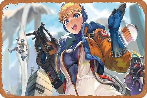 Wattson Apex Legends-Poster, Metall-Blechschild, Retro, Vintage, 20,3 x 30,5 cm, Wanddekoration
