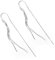 Sterling Silber 925 Ohrringe Hängend für Damen, Hypoallergene Einfädler Ohrringen Lange Quasten Tropfen Ohrringe Silber 925 Hängend Lange Quasten Welle Silberen Ohrringen Baumelnde Mode Damen Mädchen