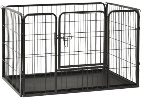 Rabbit Cages,Guinea Pig Cages,Puppy Cages,Kitten Enclosures,Chicken Coops,for Outdoor Free-Range Farm,Puppy Playpen Steel 36x23.2x24