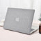 Vozehui Funda Compatible para Air 13.6 Inch 2024 2022 Case M3 A3113 M2 A2681 Touch ID Funda Tejida Elegante Transparente Plástico Dura Carcasa Protectora + Cubierta de Teclado
