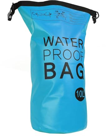 EUROCATCH Wasserdichter Dry Bag - 10 Liter - Blau - 17x46cm - Trockensack - Seesack - wasserdichte Tasche