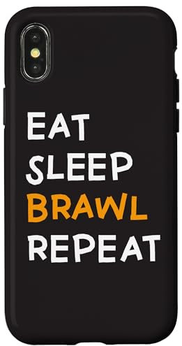 Hülle für iPhone X/XS Eat, Sleep, Brawl, Repeat. Ver 5.