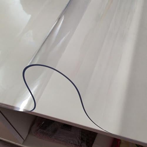 Transparent Bodenschutzmatte Bürostuhlunterlage Kratzfest, rutschfest Fliesenschutzmatte Wasserfeste Antirutsch Bodenschutzmatte für Stuhlmatten und Teppich (130cm×270cm)