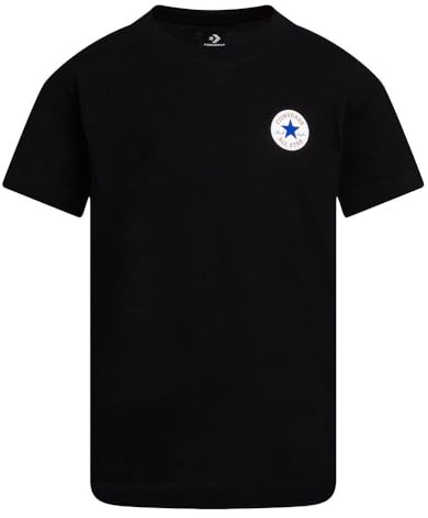 CONVERSE T-SHIRT MANICHE CORTE BAMBINO NERO