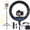 GWO Anillo de luz LED de 21 pulgadas con trípode, 72 W, 6000 K, regulable, para maquillaje, selfie, con panel táctil, soportes para teléfono para YouTube, Vlog Video Shooting, incluye bolsa de