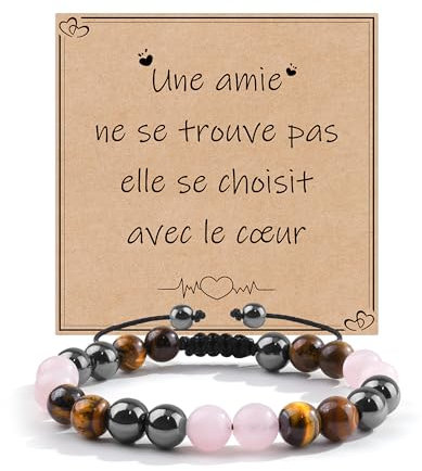 VGWON Freundinnen-Armband, Frauengeschenk, Geburtstagsgeschenk, originelles nützliches, Naturstein-Armband für Schwester Freundin FR