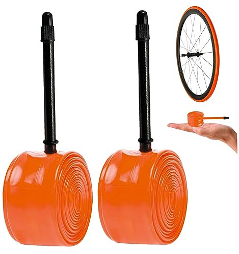 Cámara interior de 700c para 700x18-32c 2 piezas Cámara interior de bicicleta de carretera Material de TPU Cámara interior de bicicleta ligera resistente a las perforaciones para ciclismo de carretera