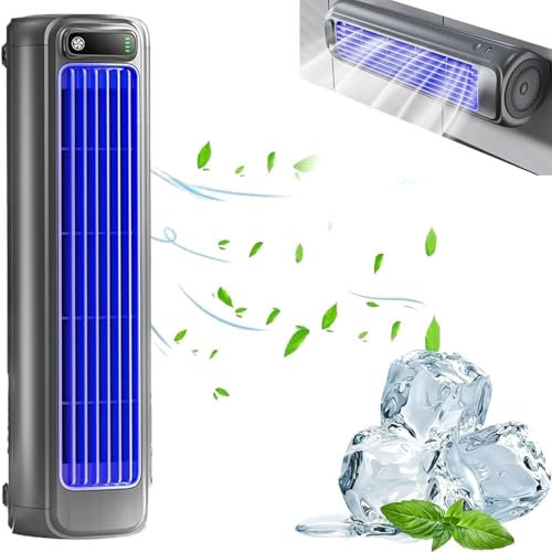 YYGJYGOO Small household fan, silent kitchen air conditioner, toilet wall mounted, dormitory wall mounted electric fan without punching(Gray)